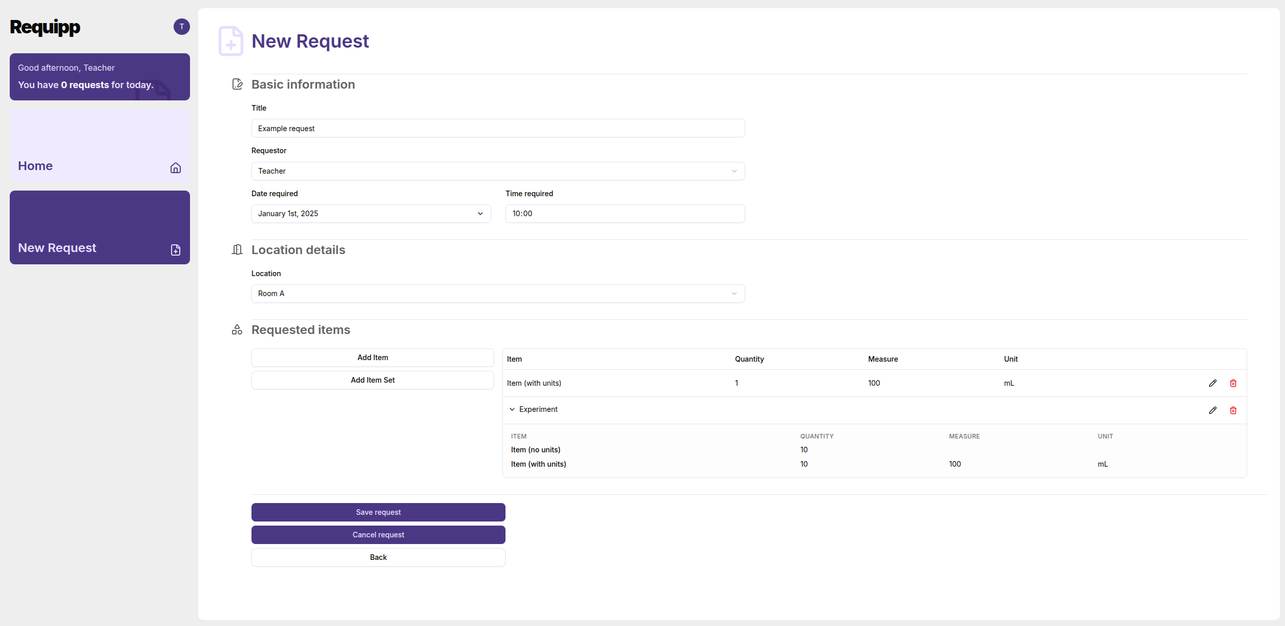 Submit and track requests with ease